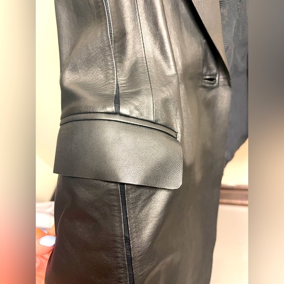 Lafayette New York 148 size 16 or Lace & Leather Jacket, lined. - Picture 5 of 6